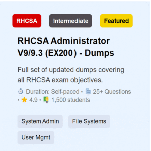 RHCSA Administrator V9/9.3 (EX200)-Dumps
